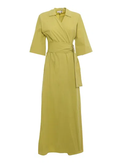 Antonelli Firenze Long Kimono Dress In Green