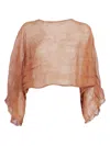 Antonelli Neutrals Silk-blend Cropped Top In Multi