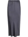 Antonelli Satin Midi Skirt In Gray
