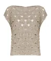 Antonelli Brown Orzowei Knit Top In Brown