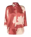 Antonelli Red And White Linen Top