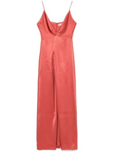 ANTONELLI RED TWIST DETAILING DRESS