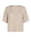 Antonelli Beige Linen And Cotton Top