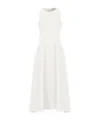 Antonelli 'monsen' Whote Crewneck Sleeveless Dress In White