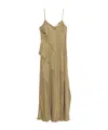 Antonelli Firenze Ruffled Slip Dress In Green