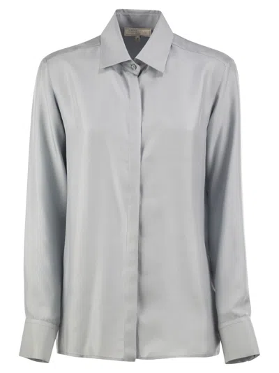 Antonelli Long-sleeve Shirt With Snap Closures In Gray