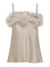 ANTONELLI FIRENZE TOP WITH FEATHERS
