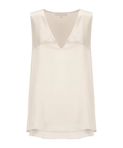 Antonelli V-neck Asymmetric Vest In White