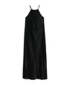 Antonelli Black Silk Blended Midi Dress