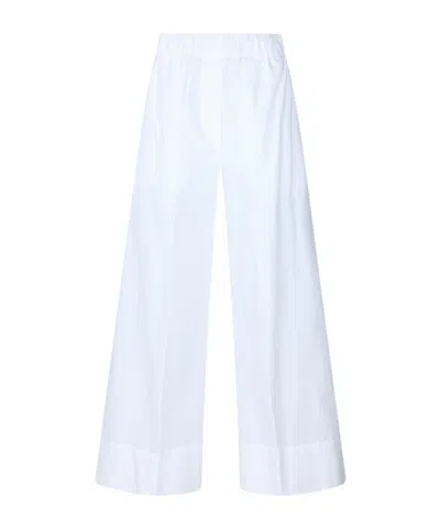 Antonelli Firenze Wide-leg Cropped Pants In White
