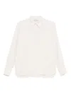 Antonelli Fitted White Shirt With Concealed Button Placket In White