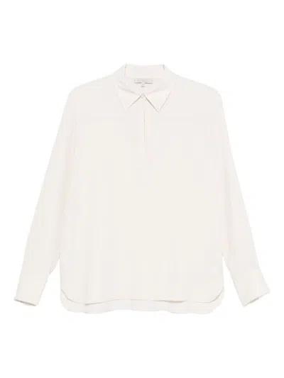 ANTONELLI FITTED WHITE SHIRT WITH CONCEALED BUTTON PLACKET