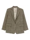 Antonelli Flambé Checked Single-breasted Blazer In Green