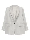 Antonelli Flambé Pocket Single-button Blazer In Gray