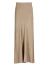 ANTONELLI FLOWING BROWN MIDI SKIRT
