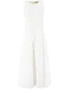Antonelli Flowing White Maxi Dress With Sleeveless Design