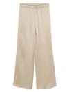 Antonelli Flowing Wide-leg Trousers In Soft Gray Fabric