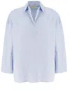 Antonelli Fluid Fit Cotton Poplin Shirt With V-neck