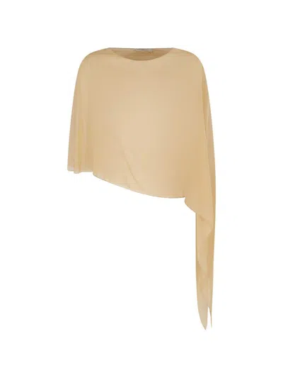 Antonelli Foulard Elegante Beige Asimmetrico