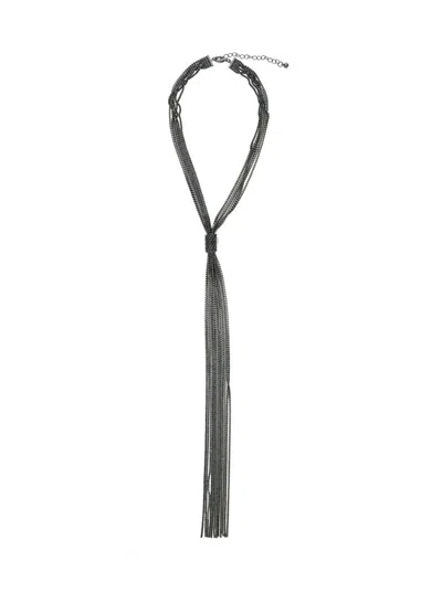 ANTONELLI GREY NECKLACE WITH CRYSTAL EMBELLISHMENT AND LOBSTER CLASP IN METAL WOMAN