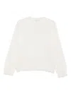Antonelli Frayed-hem Round-neck Sweater In White