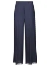Antonelli Firenze Pantalone Lino Sfrangiato In Blue