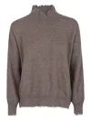 Antonelli Frayed Sweater In Gray