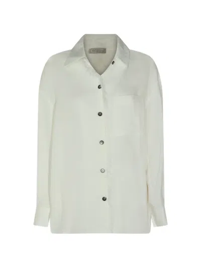 Antonelli Fringed Buttoned Shirt In Neutral