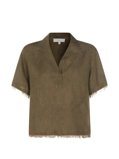 Antonelli Fringed T-shirt In Green