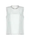 Antonelli Fringed-trim Top In White