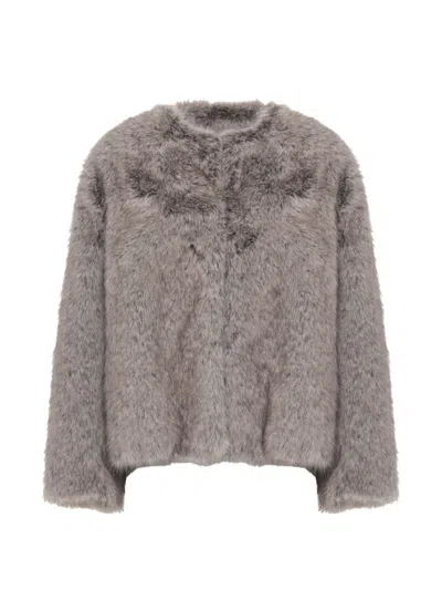 Antonelli Fur Jacket In Gray