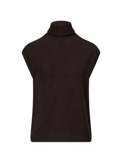 Antonelli Garfagnana Sequin-embellished Roll-neck Sweater In Black