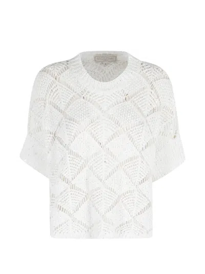 Antonelli Geometric Knitwear In White