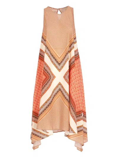 Antonelli Geometric-print Midi Dress