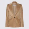 Antonelli Beige Cotton Grumello Blazer In Brown