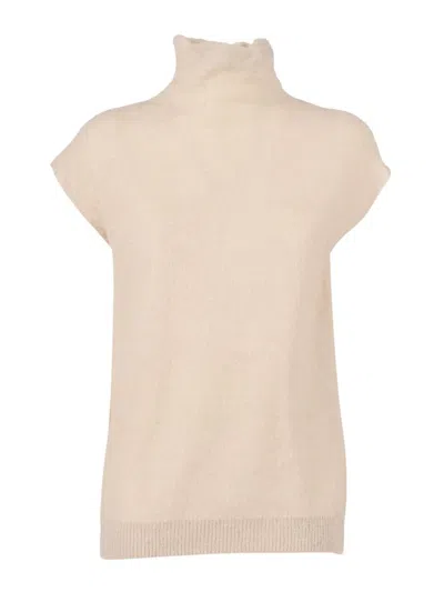 Antonelli Turtleneck Knitted Sweater In Brown