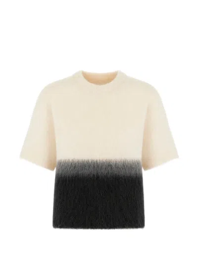 Antonelli Gradient-effect Short-sleeved Sweater In Neutral