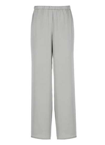 Antonelli Satin-finish Palazzo Pants In Grey