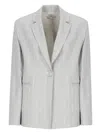 Antonelli Grey Viscose And Linen Gaia Jacket In Gray