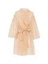 Antonelli Gustav Sheer Belted Jacket In Orange