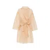 Antonelli Gustav Sheer Belted Jacket In Orange