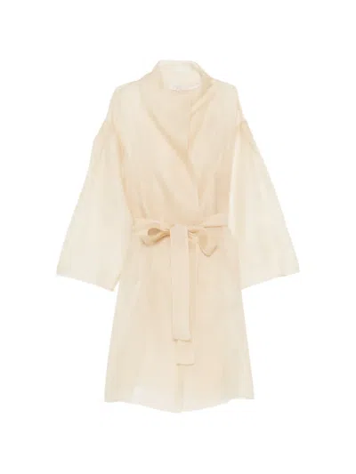 Antonelli Gustav Sheer Silk Jacket In Neutral