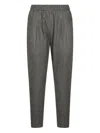 Antonelli Herringbone-pattern Trousers In Gray