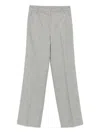 Antonelli Herringbone Trousers In Gray