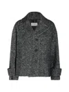 Antonelli Herringbone-pattern Button-up Jacket In Gray