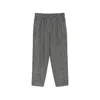 Antonelli Herringbone-pattern Elasticated-waistband Trousers In Gray