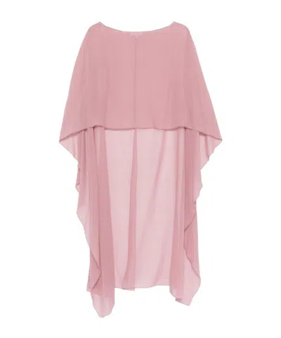 Antonelli Herve Draped Cape In Pink