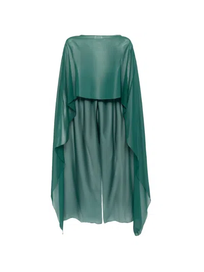 Antonelli Herve Sheer Cape In Green