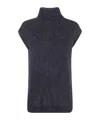 Antonelli High-neck Alpaca Top In Black