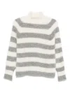 Antonelli Striped Long-sleeved Sweater In Multi